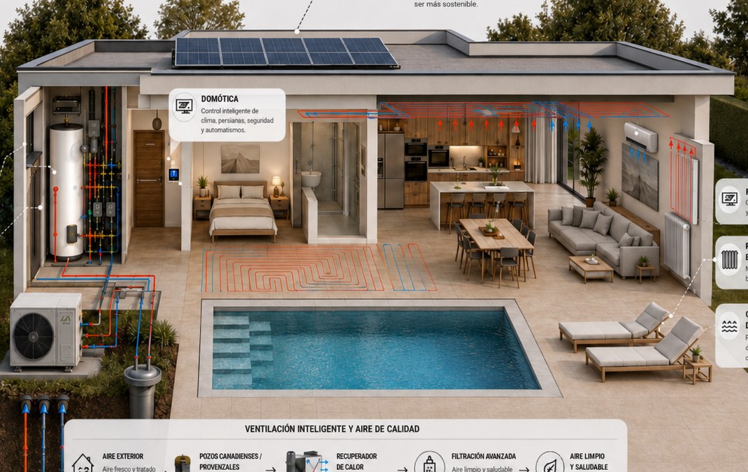 Vivienda de obra nueva con instalaciones integradas